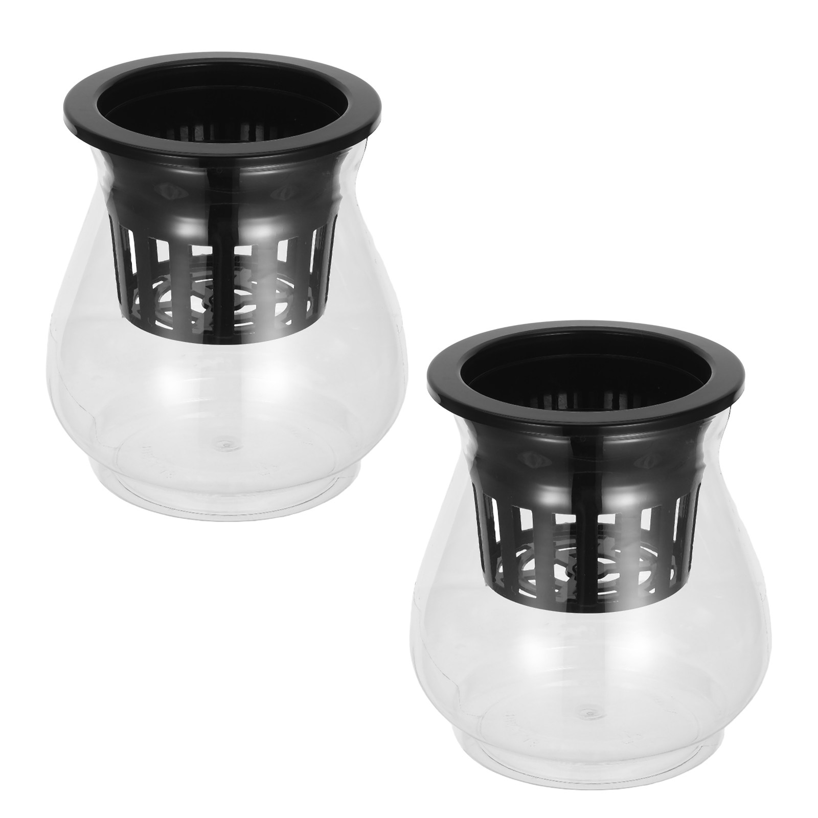 Betta Fish Tank - 2Pcs Transparent Hydroponic Container Fish Tank