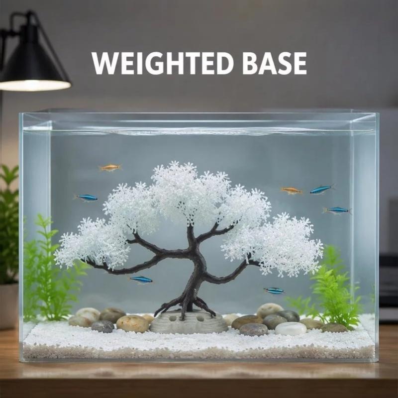 [Artificial White Bonsai Tree  - Aquarium Fish Betta recension och pris