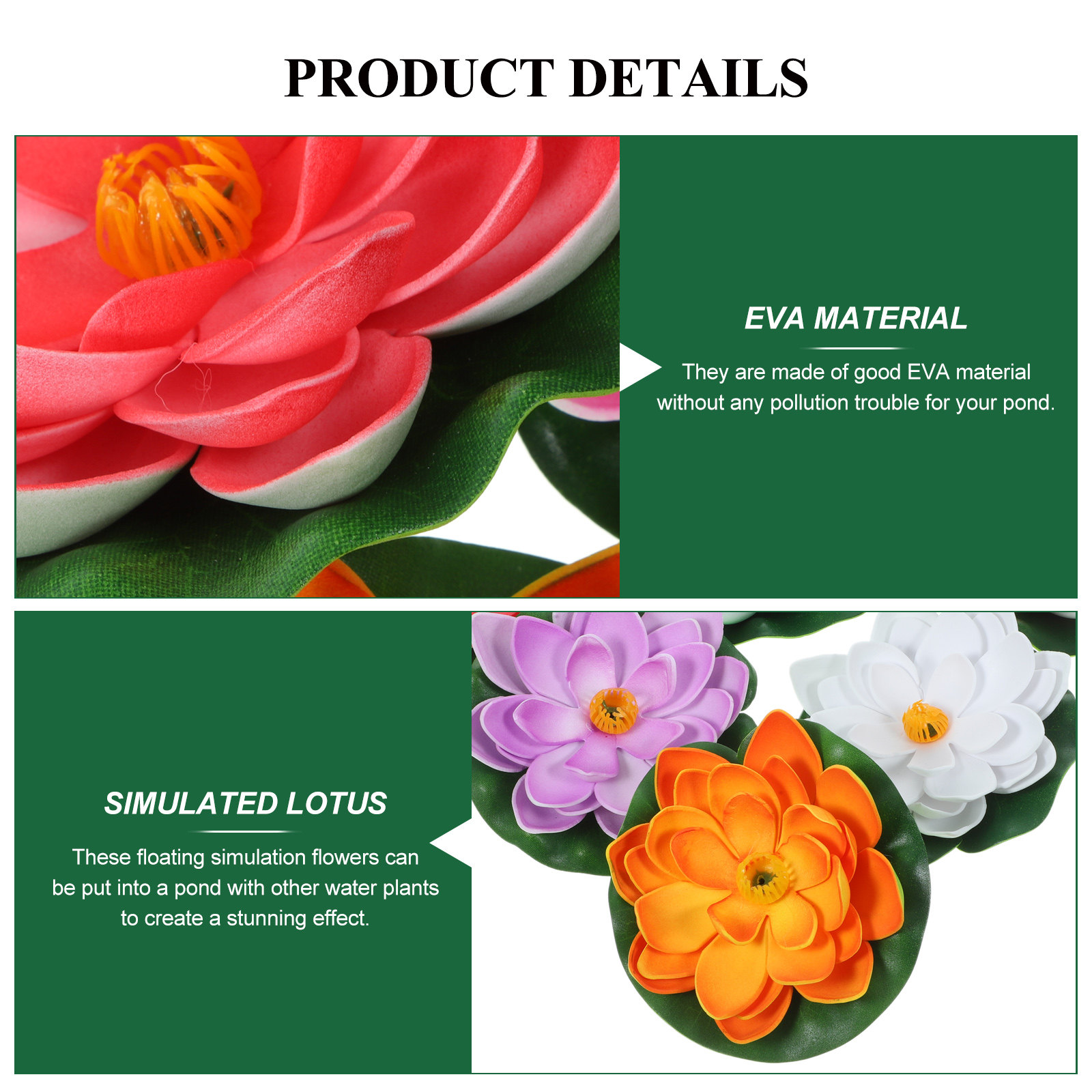 6Pcs Artificial Floating Lotus - Aquarium Decor recension och pris