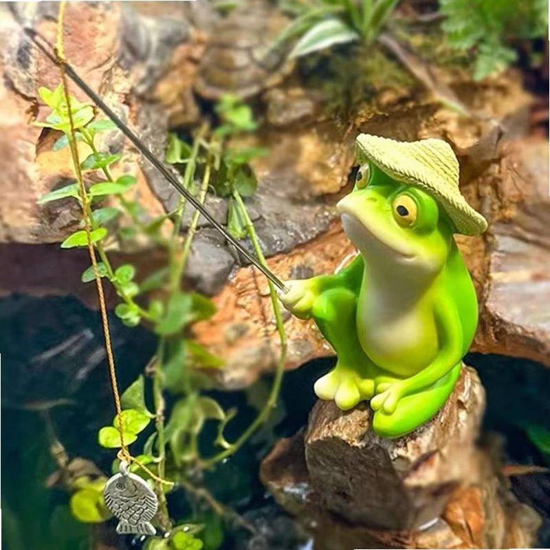 Creative Umbrella Frog Garden  - Aquarium Decor recension och pris