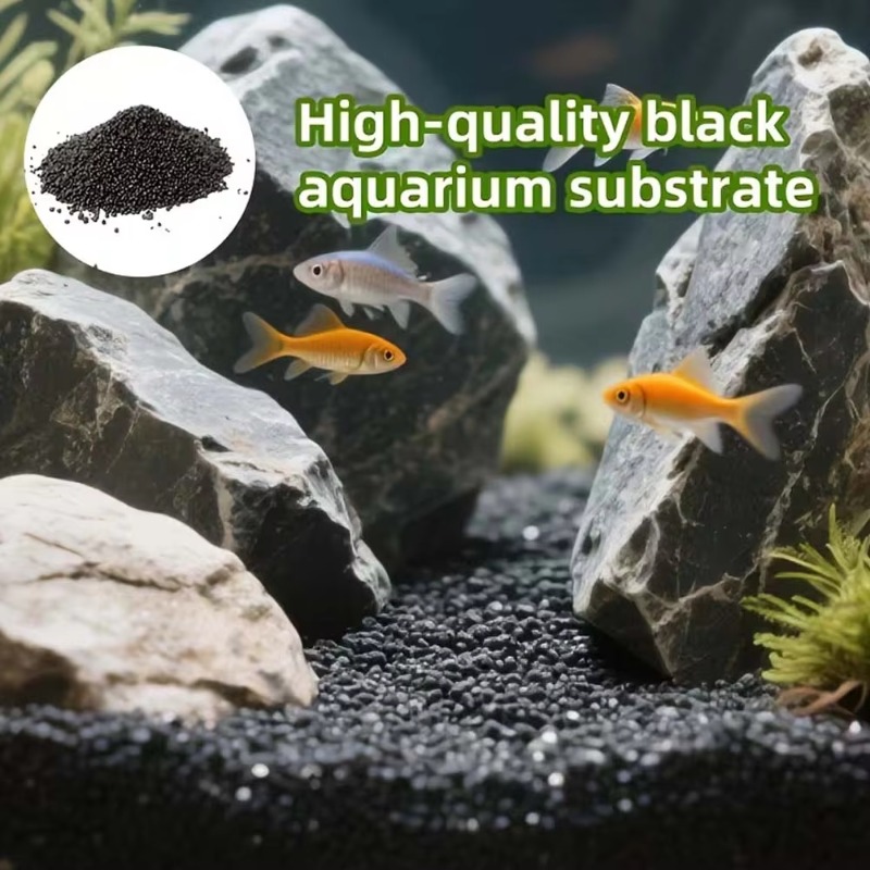 Black Aquarium Substrate Soil  - Fish Tank Gravel recension och pris